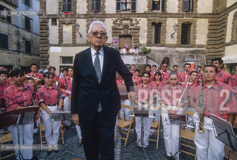 Zagarolo (Rome) July 16, 1994. Composer Goffredo Petrassi during the celebrations for his 90th birthday in his birth town /  Zagarolo (Roma) 16 luglio 1994. Il compositore Goffredo Petrassi durante i festeggiamenti per il suo novantesimo compleanno nel suo paese natale - ©Marcello Mencarini/Rosebud2