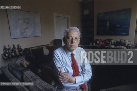 Rome, 1994. Italian composer Goffredo Petrassi in his home / Roma, 1994. Il compositore Goffredo Petrassi nella sua casa - ©Marcello Mencarini/Rosebud2