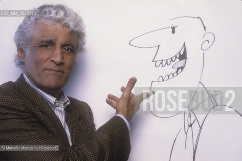 Brazilian cartoonist Ziraldo Alves Pinto (1990) / il disegnatore Brasiliano Ziraldo Alves Pinto (1990) - ©Marcello Mencarini/Rosebud2