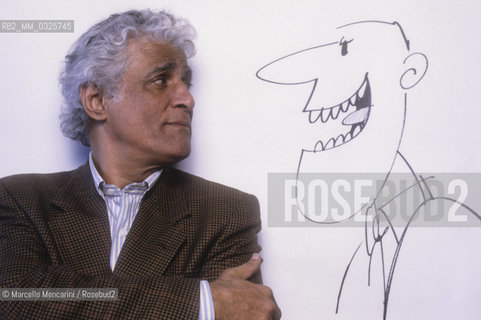 Brazilian cartoonist Ziraldo Alves Pinto (1990) / il disegnatore Brasiliano Ziraldo Alves Pinto (1990) - ©Marcello Mencarini/Rosebud2