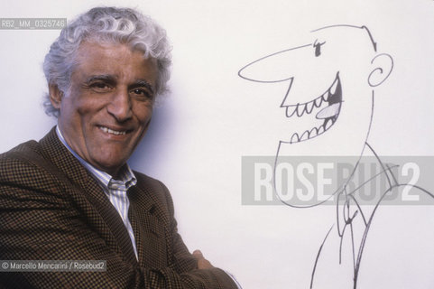 Brazilian cartoonist Ziraldo Alves Pinto (1990) / il disegnatore Brasiliano Ziraldo Alves Pinto (1990) - ©Marcello Mencarini/Rosebud2