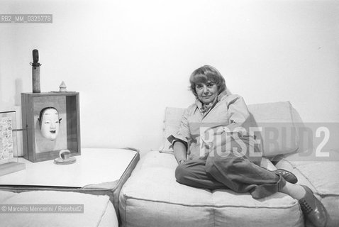 Rome, 1980. Literary critic, writer and Italian translator of the Beat Generation writers Fernanda Pivano in his home / Roma, 1980. La scrittrice, critica letteraria e traduttrice degli scrittori della Beat Generation Fernanda Pivano nella sua casa - ©Marcello Mencarini/Rosebud2