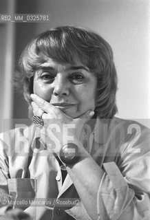 Rome, 1980. Literary critic, writer and Italian translator of the Beat Generation writers Fernanda Pivano in his home / Roma, 1980. La scrittrice, critica letteraria e traduttrice degli scrittori della Beat Generation Fernanda Pivano nella sua casa - ©Marcello Mencarini/Rosebud2