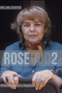 Rome, 1980. Literary critic, writer and Italian translator of the Beat Generation writers Fernanda Pivano in his home / Roma, 1980. La scrittrice, critica letteraria e traduttrice degli scrittori della Beat Generation Fernanda Pivano nella sua casa - ©Marcello Mencarini/Rosebud2