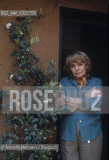 Rome, 1980. Literary critic, writer and Italian translator of the Beat Generation writers Fernanda Pivano in his home / Roma, 1980. La scrittrice, critica letteraria e traduttrice degli scrittori della Beat Generation Fernanda Pivano nella sua casa - ©Marcello Mencarini/Rosebud2