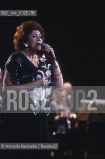 Italian pop singer Nilla Pizzi, about 1985 / La cantante Nilla Pizzi, 1985 circa - ©Marcello Mencarini/Rosebud2