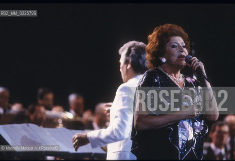 Italian pop singer Nilla Pizzi, about 1985 / La cantante Nilla Pizzi, 1985 circa - ©Marcello Mencarini/Rosebud2