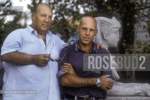 Venice Lido, Venice FIlm Festival 1988. Private eye Tom Ponzi and his son Michele Ponzi / Lido di Venezia, Mostra del Cinema di Venezia  1988. Linvestigatore privato Tom Ponzi con il figlio Michele - ©Marcello Mencarini/Rosebud2