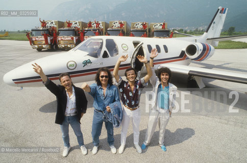 Trento, 1987. Italian pop group The Pooh: Roberto Facchinetti, Red Canzian, Dodi Battaglia, Stefano DOrazio / Trento, 1987. Il gruppo pop dei Pooh: Roberto Facchinetti, Red Canzian, Dodi Battaglia, Stefano DOrazio - ©Marcello Mencarini/Rosebud2