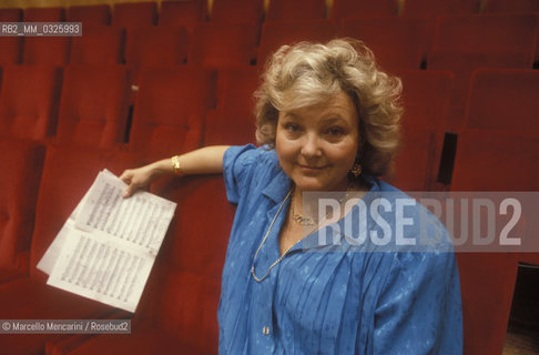 Slovak-Austrian soprano Lucia Popp, about 1990 / Il soprano Lucia Popp, 1990 circa - ©Marcello Mencarini/Rosebud2