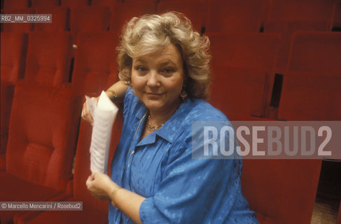 Slovak-Austrian soprano Lucia Popp, about 1990 / Il soprano Lucia Popp, 1990 circa - ©Marcello Mencarini/Rosebud2