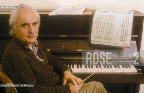 Italian conductor Massimo Pradella, about 1985 / Il direttore dorchestra Massimo Pradella, 1985 circa - ©Marcello Mencarini/Rosebud2