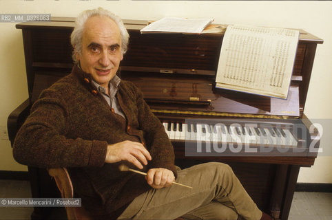 Italian conductor Massimo Pradella, about 1985 / Il direttore dorchestra Massimo Pradella, 1985 circa - ©Marcello Mencarini/Rosebud2