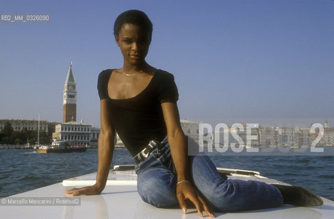 Venice Film Festival 1989. French actress Patrice-Flora Praxo / Lido di Venezia, Mostra del Cinema di venezia 1889. Lattrice Patrice-Flora Praxo - ©Marcello Mencarini/Rosebud2