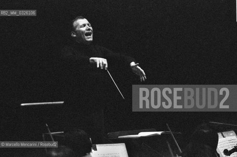 French conductor Georges Prêtre performing (about 1980) / Il direttore dorchestra Georges Prêtre (1980 circa) - ©Marcello Mencarini/Rosebud2