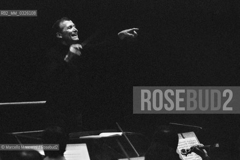 French conductor Georges Prêtre performing (about 1980) / Il direttore dorchestra Georges Prêtre (1980 circa) - ©Marcello Mencarini/Rosebud2