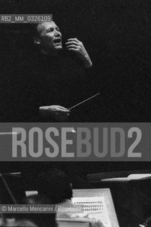 French conductor Georges Prêtre performing (about 1980) / Il direttore dorchestra Georges Prêtre (1980 circa) - ©Marcello Mencarini/Rosebud2