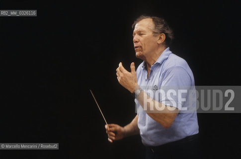 French conductor George Prêtre (about 1985) / Il direttore dorchestra George Prêtre (1985 circa) - ©Marcello Mencarini/Rosebud2