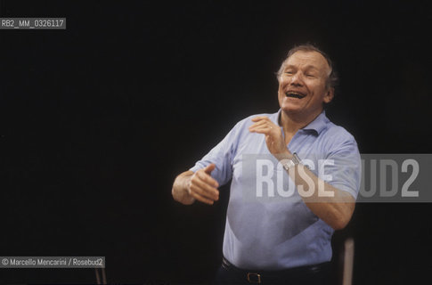 French conductor George Prêtre (about 1985) / Il direttore dorchestra George Prêtre (1985 circa) - ©Marcello Mencarini/Rosebud2