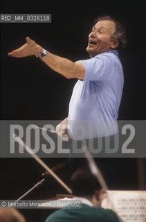 French conductor George Prêtre (about 1985) / Il direttore dorchestra George Prêtre (1985 circa) - ©Marcello Mencarini/Rosebud2