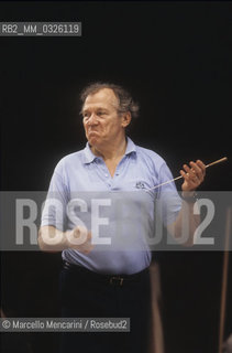 French conductor George Prêtre (about 1985) / Il direttore dorchestra George Prêtre (1985 circa) - ©Marcello Mencarini/Rosebud2