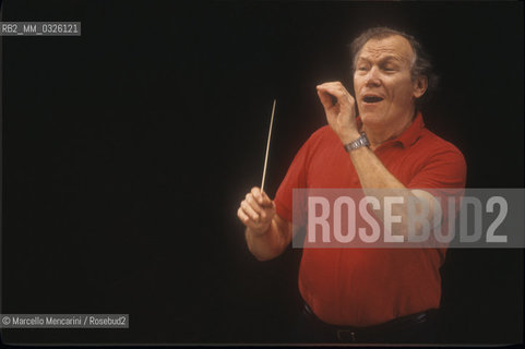 French conductor George Prêtre (about 1985) / Il direttore dorchestra George Prêtre (1985 circa) - ©Marcello Mencarini/Rosebud2