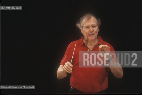 French conductor George Prêtre (about 1985) / Il direttore dorchestra George Prêtre (1985 circa) - ©Marcello Mencarini/Rosebud2