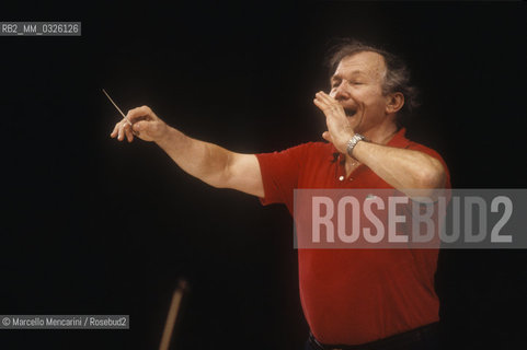 French conductor George Prêtre (about 1985) / Il direttore dorchestra George Prêtre (1985 circa) - ©Marcello Mencarini/Rosebud2