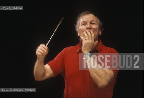 French conductor George Prêtre (about 1985) / Il direttore dorchestra George Prêtre (1985 circa) - ©Marcello Mencarini/Rosebud2