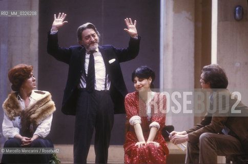 Rome, 1984. Actor Franco Parenti in I promessi sposi alla prova (The Betrothed to the Test) directed by himself and written by Giovanni Testori / Roma, 1984. Lattore Franco Parenti in I promessi sposi alla prova diretto da lui stesso e scritto da Giovanni Testori - ©Marcello Mencarini/Rosebud2