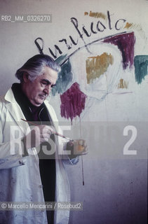 Painter Domenico Purificato, Rome about 1980 / Il pittore Domenico Purificato, Roma 1980 - ©Marcello Mencarini/Rosebud2