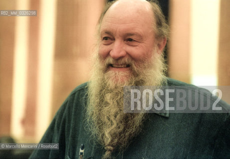 Rome, Palazzo delle Esposizioni, November 1999. Composer Terry Riley during the rehearsal of the concert Four pianos / Roma, Palazzo delle Esposizioni, novembre 1999. Il compositore Terry Riley durante le prove del concerto Quattro pianoforti - ©Marcello Mencarini/Rosebud2