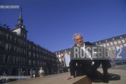 Madrid, Plaza Mayor, 1993. Spanish actor Francisco Paco Rabal,  / Madrid, Plaza Mayor, 1993. Lattore  Francisco Paco Rabal - ©Marcello Mencarini/Rosebud2