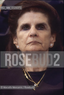 Rome, 1999. Leah Rabin, widow of Israeli Prime Minister Yitzhak Rabin, who was assassinated in 1995 / Leah Rabin, vedove del primo ministro Yitzhak Rabin assassinato nel 1995 - ©Marcello Mencarini/Rosebud2