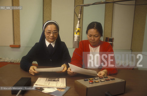 Vatican City, 1985. VATICAN RADIO Studios in Palazzo Pio / Città del Vaticano, 1985. Studi della RADIO VATICANA a Palazzo Pio - ©Marcello Mencarini/Rosebud2