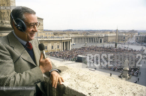 Vatican City, 1985. Benedetto Nardacci, journalist of  VATICAN RADIO / Città del Vaticano, 1985. Benedetto Nardacci, giornalista di RADIO VATICANA - ©Marcello Mencarini/Rosebud2