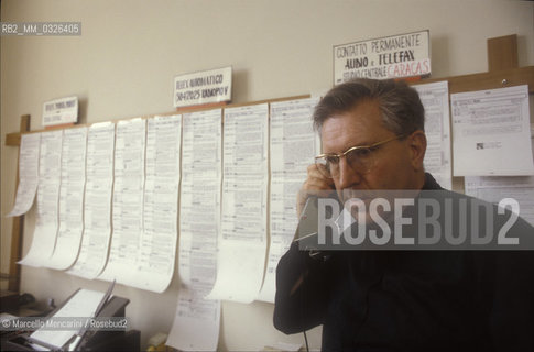 Vatican City, 1985. Father Felix Juan Cabases, editor in chief of Vatican Radio / Cittò del Vaticano, 1985. Padre Felix Juan Cabases, redattore capo di Radio Vaticana - ©Marcello Mencarini/Rosebud2