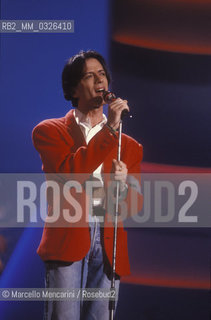 Sanremo Music Festival 1989. Italian pop singer Raf (Raffaele Riefoli) / Festival di Sanremo 1989. Il cantante Raf (Raffaele Riefoli) - ©Marcello Mencarini/Rosebud2