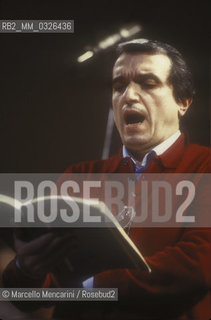 Italian bass-baritone opera singer Ruggero Raimondi during a rehearsal (about 1985) / Il basso-baritono Ruggero Raimondi durante una prova (1985 circa) - ©Marcello Mencarini/Rosebud2