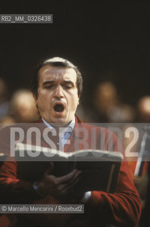 Italian bass-baritone opera singer Ruggero Raimondi during a rehearsal (about 1985) / Il basso-baritono Ruggero Raimondi durante una prova (1985 circa) - ©Marcello Mencarini/Rosebud2