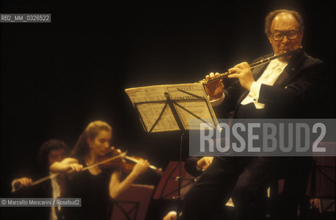 Venice, 1996. French flutist Jean Pierre Rampal / Venezia, 1996. Il flautista Jean Pierre Rampal - ©Marcello Mencarini/Rosebud2