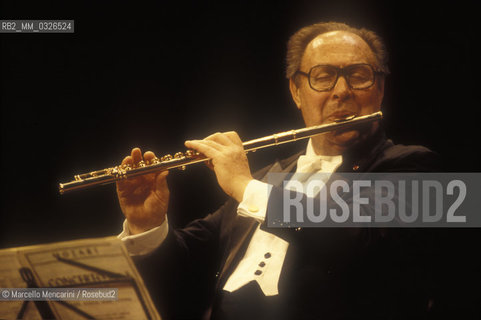 Venice, 1996. French flutist Jean Pierre Rampal / Venezia, 1996. Il flautista Jean Pierre Rampal - ©Marcello Mencarini/Rosebud2