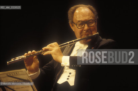 Venice, 1996. French flutist Jean Pierre Rampal / Venezia, 1996. Il flautista Jean Pierre Rampal - ©Marcello Mencarini/Rosebud2