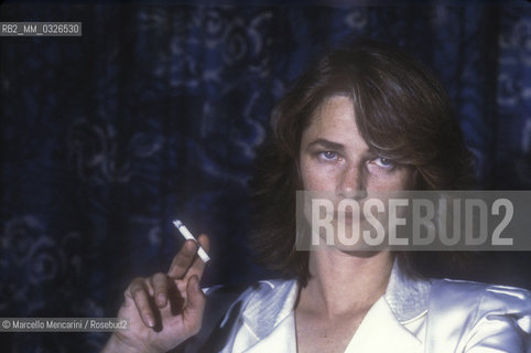 Venice Lido, Venice Film Festival 1984. British actress Charlotte Rampling / Lido di Venezia, Mostra di Venezia 1984. Lattrice Charlotte rampling - ©Marcello Mencarini/Rosebud2