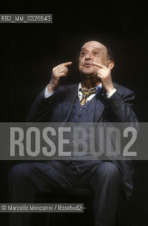 Rome, 1981. Actors Salvo Randone in Pensaci Giacomino! written by Luigi Pirandello / Roma, 1981. Lattore Salvo Randone in Pensaci Giacomino! di Luigi Pirandello - ©Marcello Mencarini/Rosebud2