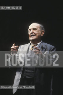 Rome, 1981. Actors Salvo Randone in Pensaci Giacomino! written by Luigi Pirandello / Roma, 1981. Lattore Salvo Randone in Pensaci Giacomino! di Luigi Pirandello - ©Marcello Mencarini/Rosebud2