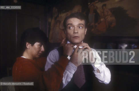 Zagreb, 1987. Italian pop singer and actor Massimo Ranieri on the set of the TV movie Lo Scialo directed by Franco Rossi / Zagabria, 1987. Il cantante e attore  Massimo Ranieri sul set del film per la TV Lo Scialo diretto da Franco Rossi - ©Marcello Mencarini/Rosebud2