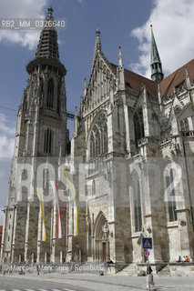 Cathedral of Regensburg (D), city where GEORG RATZINGER (brother of Pope Benedict XVI) lives. 21 April 2005 / Regensburg (D), la città dove vive GEORG RATZINGER, fratello di JOSEPH RATZINGER (Papa Benedetto XVI). 21 aprile 2005 ©Marcello Mencarini/Rosebud2