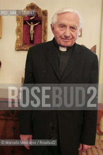 GEORG RATZINGER, brother of JOSEPH RATZINGER (Pope Benedict XVI), at home. Regensburg (D), 21 April 2005 / GEORG RATZINGER, il fratello di JOSEPH RATZINGER (Papa Benedetto XVI) nella sua casa di Ratisbona (D). 21 aprile 2005 - ©Marcello Mencarini/Rosebud2