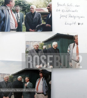 RUPERT HOFBAUER, keeper of JOSEPH RATZINGER vacation house with GEORG and JOSEPH RATZINGER (Pope Benedict XVI). Pentling, Regensburg (D) / RUPERT HOFBAUER, custode della casa di JOSEPH RATZINGER (Papa Benedetto XVI) a Pentling, Regensburg (D) con GEORG e JOSEPH RATZINGER - Reproduced by Marcello MENCARINI
/Rosebud2